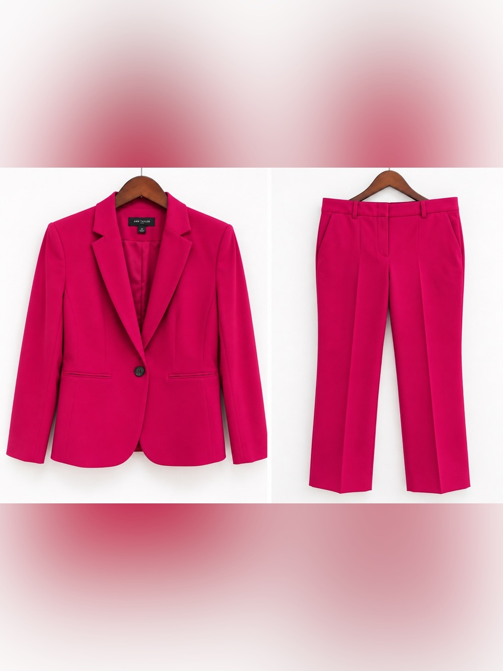 Ann Taylor Fuchsia Pink Pantsuit – Blazer 10P / Pants 12